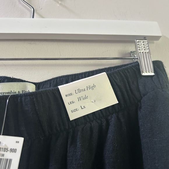 Abercrombie navy wide leg high rise pants large short - Picture 2 of 4